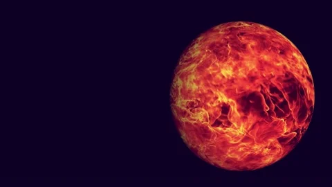 Cinematic burning sun rotating in dark deep space. Stock Footage 336813774