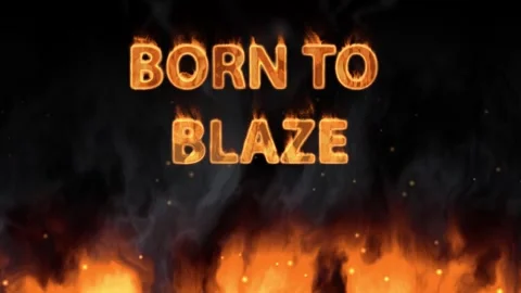 Cinematic Burning Text Animation with Ground Fire and Rising Smoke Stock Footage 341541431