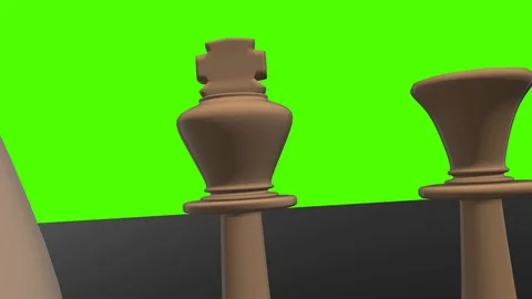 Cinematic camera movement on chess board chess pieces from king to opponent king Stock Footage 104806621