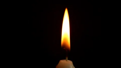 Cinematic candle Flame in the Wind Stock Footage 165072210