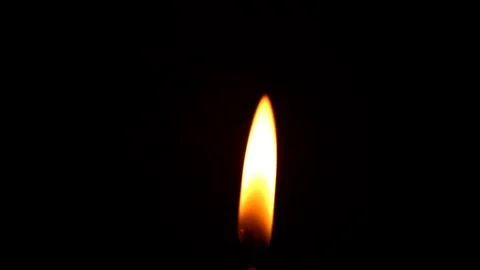 Cinematic candle Flame in the Wind Stock Footage 165072300