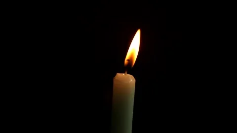 Cinematic candle Flame in the Wind Stock Footage 165072406