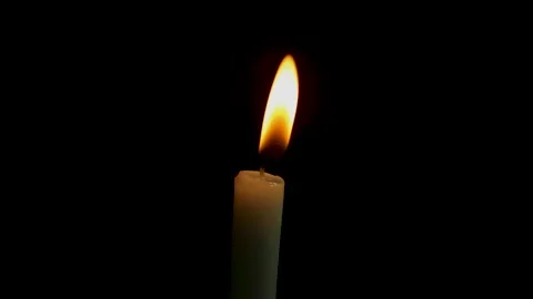 Cinematic candle Flame in the Wind Stock Footage 165072442