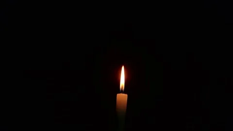 Cinematic candle Flame in the Wind Stock Footage 165073086