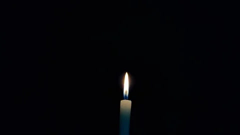 Cinematic candle Flame in the Wind Stock Footage 165074283