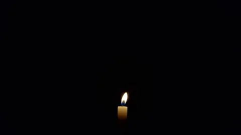 Cinematic candle Flame in the Wind Stock Footage 165074614