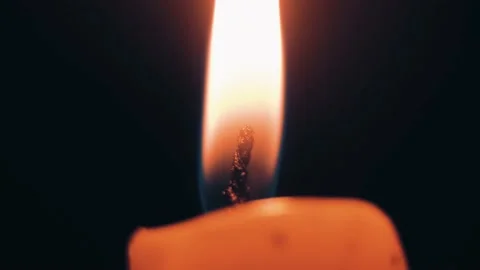 Cinematic candle Flame in the Wind Stock Footage 165075021