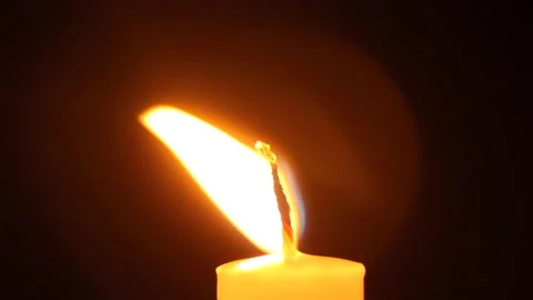 Cinematic candle Flame in the Wind Video stock 165077114