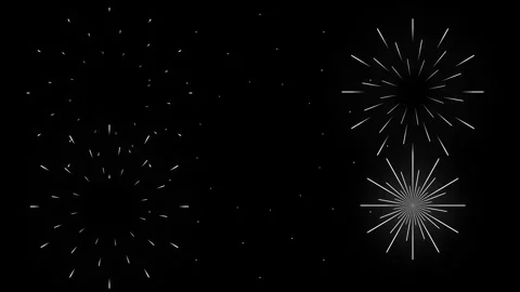 Cinematic Circle Burst Firework Animation with Glow Lines 4K Black Loop 库存影片 333596793