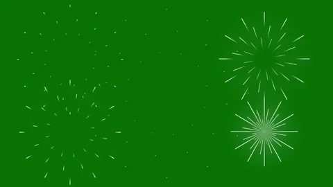 Cinematic Circle Burst Firework Animation with Glow Lines 4K Green Loop Stock Footage 333596794