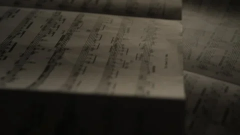 Cinematic, classical guitar. music notes  studying at home Vidéo 311451310