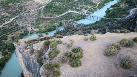 Cinematic cliff fall 1 Video stock 67902033