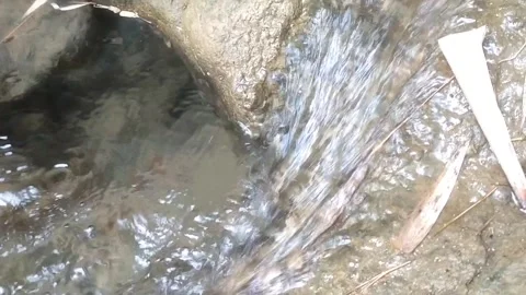 Cinematic Close Up of Rushing Water Stream Stock-Footage 334836784