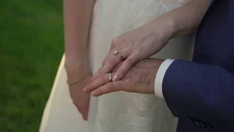 Cinematic Closeup Of Wedding Vows, Soft Evening Light Highlights Tender Moments Video stock 323770918