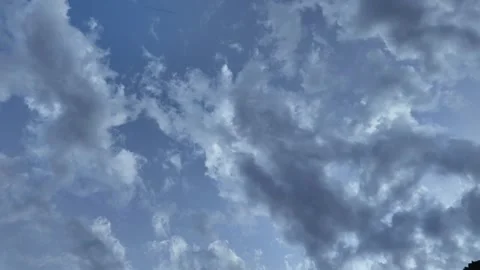 Cinematic Cloudscape Dramatic Sky Dance - Timelapse of Dark Black and White  Stock Footage 286410864