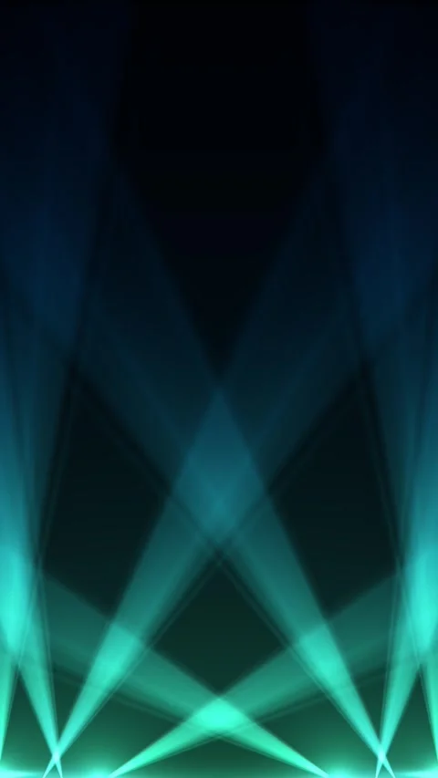 Cinematic concert stage background light beams, dark atmosphere, smoky floor glo Stock Footage 340401682