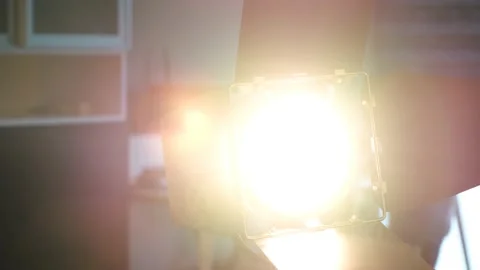 Cinematic Continuous Yellow Light Setup in Studio 스톡 동영상 202161464