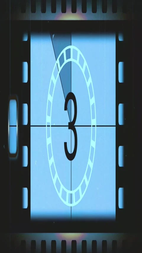 Cinematic countdown timer displaying number five Stock Footage 339778825