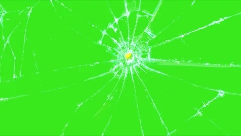Cinematic Cracked Glass Damage Effect. Stock Footage 341570491