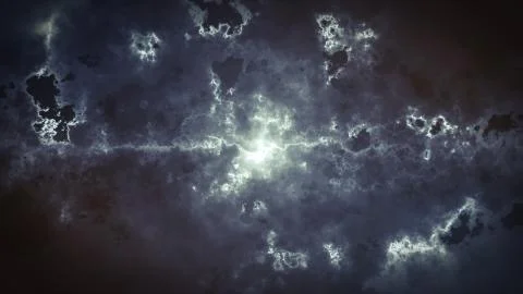 Cinematic dark clouds with light moving for Title background Stock Illustration