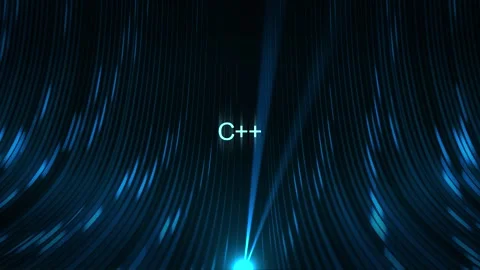 Cinematic Data Cable Text Technology Concept - C++ Stock Footage 307650762