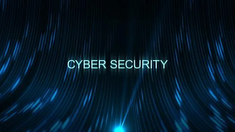 Cinematic Data Cable Text Technology Concept - Cyber Security 00130 Stock Illustration