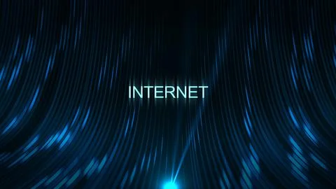 Cinematic Data Cable Text Technology Concept - Internet 00117 Stock Illustration