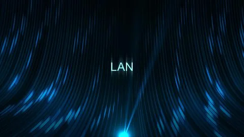 Cinematic Data Cable Text Technology Concept - LAN 00109 Stock Illustration