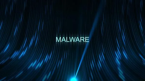 Cinematic Data Cable Text Technology Concept - Malware 00087 Stockillustratie