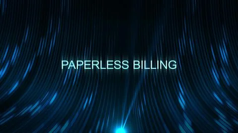 Cinematic Data Cable Text Technology Concept - Paperless Billing 00133 Stock Illustration