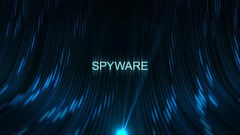 Cinematic Data Cable Text Technology Concept - Spyware 00097 Stock Illustration