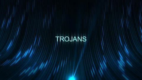 Cinematic Data Cable Text Technology Concept - Trojans 00105 Stock Illustration