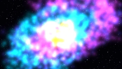 Cinematic Deep Space Cosmic Nebula Starfield with swirling interstellar cosmic d Vídeo Stock 346019271