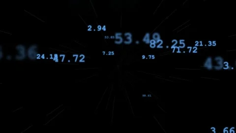 Cinematic digital data motion background with numbers Stock Footage 346158477