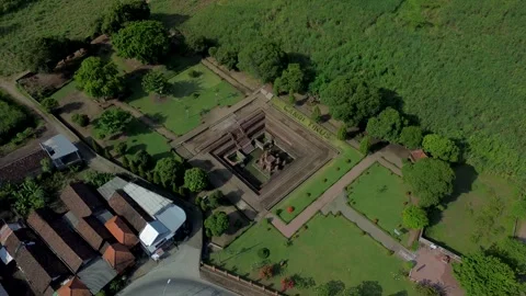 Cinematic Drone Flight Over Candi Tikus Ruins June 24 2026 Stock Footage 337775773