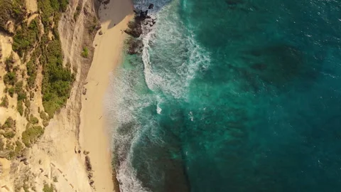 Cinematic Drone Flight Over Iconic Nusa Penida Coastline 4K UHD Stock Footage 339908899