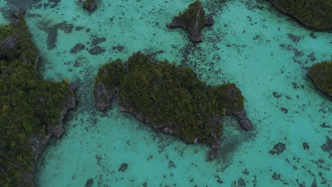 Cinematic Drone Flight Over Remote Misool Coastline 4K UHD Vidéo 337795428
