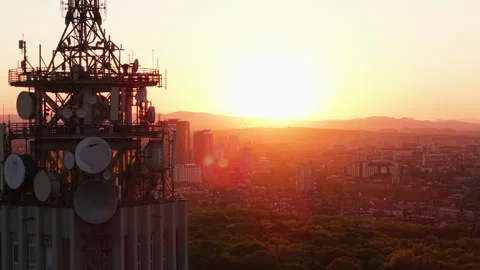 Cinematic Drone Flight Over Sofia at Sunrise – City Waking Up in Golden Light Stock Footage 309274630