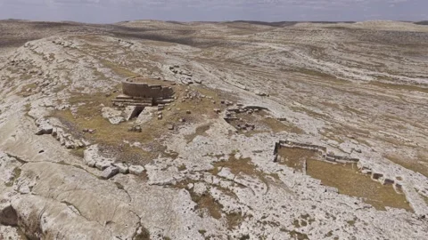 Cinematic Drone Flight Over Sogmatar Ancient City in Sanliurfa, Turkiye  Sacr Stock Footage 340227477