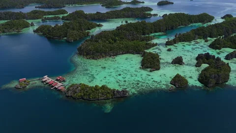 Cinematic Drone Flight Over Tropical Paradise Coastline 4K UHD Stock-Footage 337467984