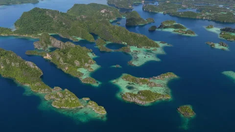 Cinematic Drone Flight Over Tropical Paradise Coastline 4K UHD 動画素材 337469355