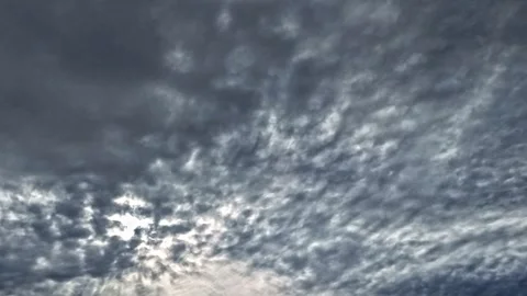 Cinematic drone hyperlapse of large clouds drifting across the sky Stock Footage 317918994