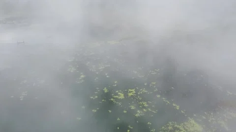 Cinematic drone lake view Stock Footage 207944386
