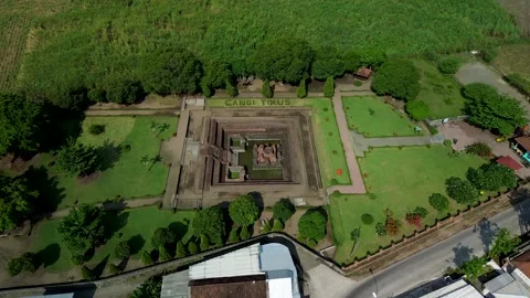 Cinematic Drone Shot of Candi Tikus Majapahit Kingdom June 24 2026 Stock Footage 337768060