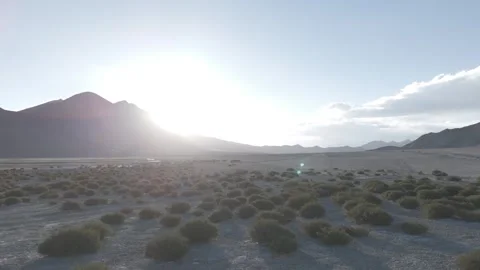 Cinematic Drone Shot Moving Toward Mountains Across Vast Ladakh Landscape in Stock-Footage 334656837