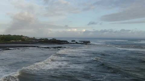 Cinematic drone shot of a wave ocean Stock Footage 303629938