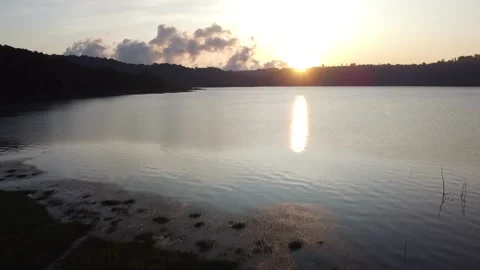 Cinematic drone sunset view Stock Footage 207943634