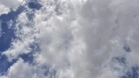 Cinematic Drone Timelapse of Fast Moving Overhead Clouds Passing Swiftly Across Stock Footage 334565754
