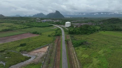 Cinematic Drone Timelapse of road with Mountains view Stock Footage 308917709