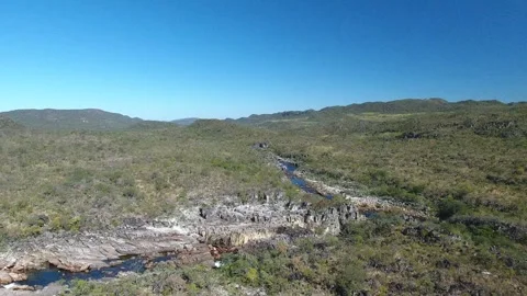 Cinematic Drone View of Chapada dos Veadeiros, Alto Paraíso de Goiás, Brazil Vídeos de archivo 338163971